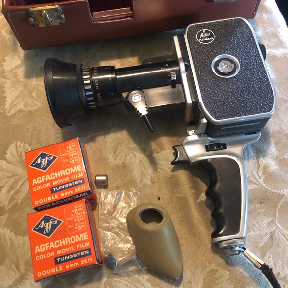 Movie Camera Bolex Zoom Reflex P1 in original leather case with all accessories - Picture 5 of 11